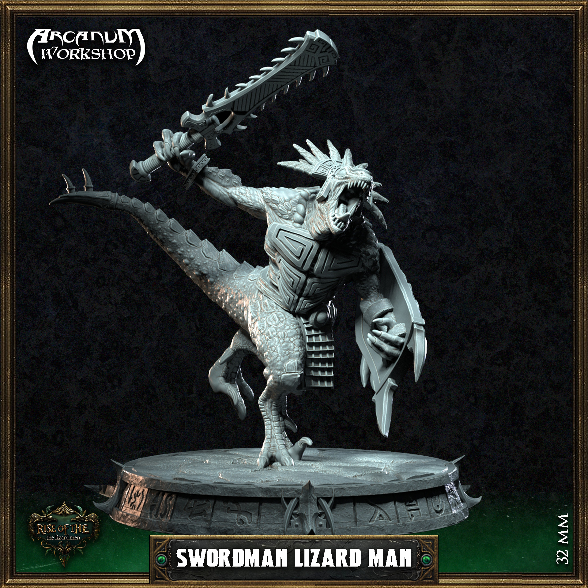 Swordman Lizard Man 32 mm